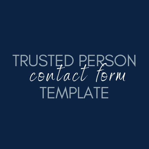 Trusted Person Contact Form Template